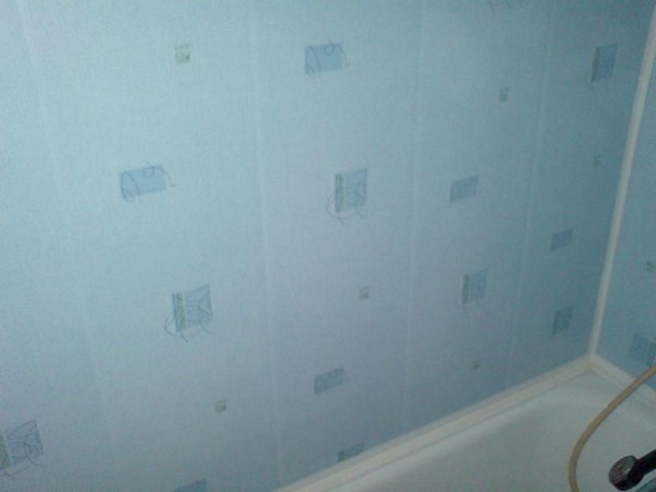 отделка ванной стеновыми панелями фото