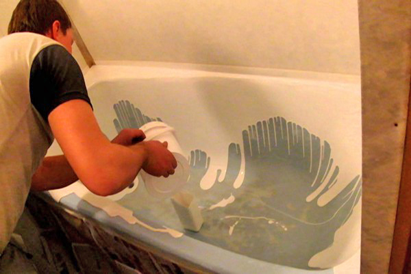 как покрасить ванну своими руками фото