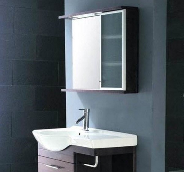 зеркальный навесной шкаф для ванной фото