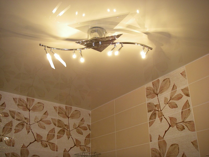 потолочные светильники для ванной  фото