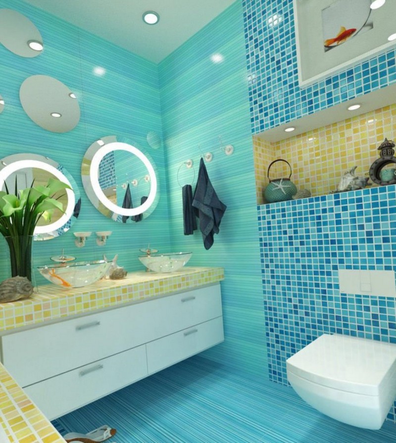 дизайн ванной в морском стиле фото