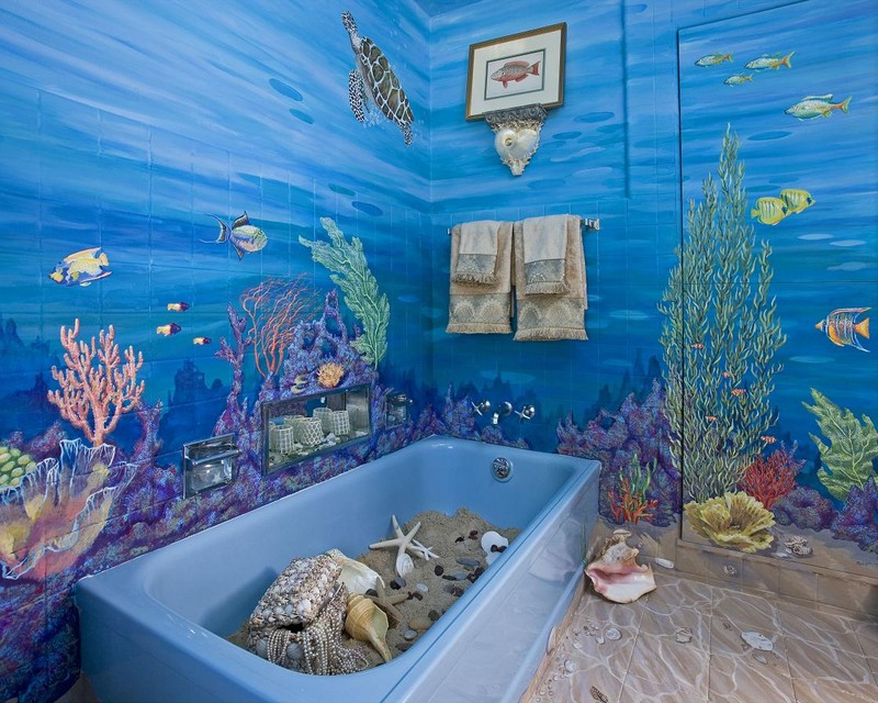 ванная в морском стиле фото
