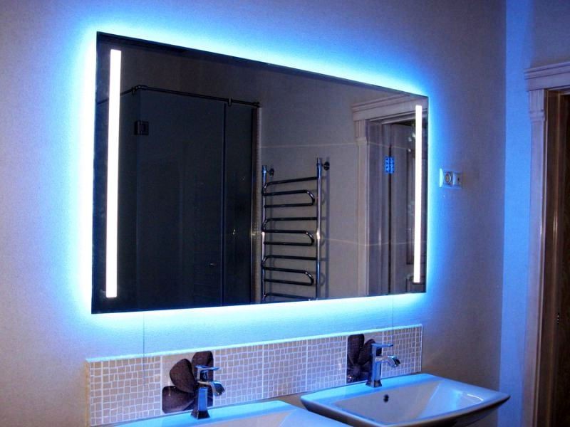 подсветка зеркала в ванной фото