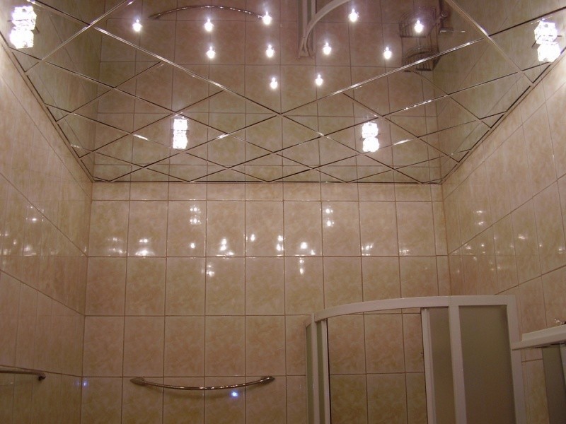 зеркальные панели в ванной фото