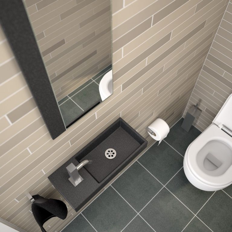 Узкий туалет с раковиной дизайн